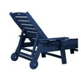 thumbnail image 5 of 5 Patio Lounge Chair In Navy Blue With Cup Holder, Wheels For Pool, Deck, Outdoor Outdoor, 5 Positions, Poolside, 5 of 6
