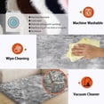 thumbnail image 2 of Jingle bears Fluffy Area Rug 5x7 for Bedroom Faux Fur Sheepskin Rug Gray Fuzzy Furry Luxury Living Room Rug Rectangle, 2 of 5
