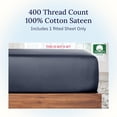 thumbnail image 2 of King Size Fitted Sheet Cotton Thread Count Sateen Deep Pockets Durable Fitted Sheet Only (King ), 2 of 9