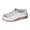 White, variant on Rokment Cork Footbed Orthopedic Fashion Sneakers Walking Shoes for Women 2026 Spring Fall Vintage Suede Lace up Wide Width Platform Wedge Casual Loafers Blue Size 5.5