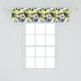 thumbnail image 2 of Ambesonne Flower Window Valance, Hibiscus Buds and Blossoms, 54" X 12", Charcoal Grey Yellow, 2 of 3