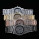 thumbnail image 2 of Reloj de pulsera de circonita para hombre, reloj de diamantes de imitación, reloj de cuarzo de moda, reloj de pulsera de hip hop plateado, 2 of 7