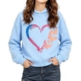 thumbnail image 2 of Spazoro Girls Pullover Hoodie, Pockets Hooded Graphic Print Long Sleeve Relaxed Fit Fall Casual Sweatshirt for Kids Blue Size 9-10, 2 of 8