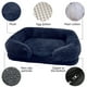 thumbnail image 4 of Cama Relajante para Perros y Gatos - Cojín Suave y Cálido de Piel Sintética para Mascotas Pequeñas y Medianas, 40 X 30 X 12 Cm, Disponible En Gris Oscuro, Azul Marino y Rosa., 4 of 6