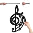 thumbnail image 3 of Black Musical Note Wall Art Decor Wooden Sign Laser Cut Basswood Silhouette Decorative Hanging Sculpture Unfinished for Gift Painting Crafts DIY Music Studio Coffee Christmas 11x7.1Inch, 3 of 6