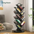 thumbnail image 6 of TVU 18-Tier Tree Rotating Bookshelf, 360 Degree Spinning Standing Bookcase for Magazines DVDs Books, Corner Bookcase for Living Room Bedroom Study (Black), 6 of 17