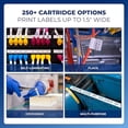 thumbnail image 5 of Impresora de etiquetas industrial inalámbrica portátil Brady M511, compatible con Bluetooth, incluye estuche rígido, bloque de alimentación, 3 cartuchos de etiquetas, imán, estación de trabajo con gan, 5 of 5