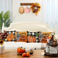 thumbnail image 2 of Fall Pillow Covers 16 x 16 Inch Set of 4, Buffalo Bowknot Pumpkin Maple Leaf Decorative Throw Cushion Cases Farmhouse Thanksgiving Decor Indoor Decoration for Home Sofa Couch (Orange) 392-16, 2 of 6