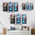 thumbnail image 4 of Designart "Blossom-Lined Stream III" Tree Cherry Blossom Wall Art Set Of 3 - Pink Tree Cherry Blossom Gallery Wall Set For Home Decor, 4 of 7