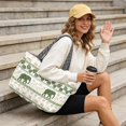 thumbnail image 4 of FOR U DESIGNS Elephant Tropical Monstera Palm Tree Print Tote Bag for Women, Reversible Two Tone Tote Handbag with Side Pockets, Lightweight Hobo Purse Double Sided Usable Shoulder Bag for School, 4 of 6