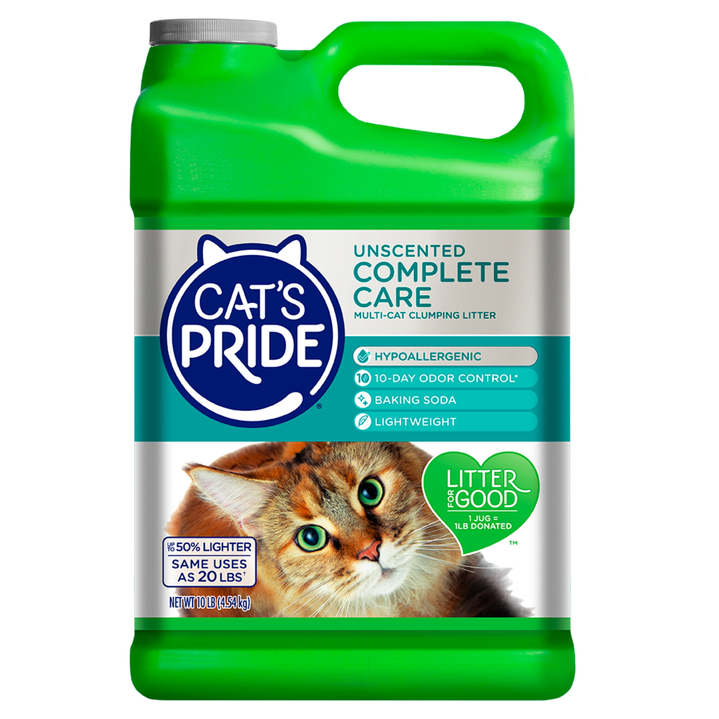 Photo 1 of Cat's Pride Complete Care Unscented Multi-Cat Clumping Clay Litter, 10-lb jug