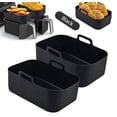 thumbnail image 1 of Silicone Pot for Air Fryer Dual Basket Liner Handle Baking Pan, 1 of 5
