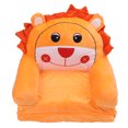 thumbnail image 1 of Sofá plegable para niños, suave y transpirable, con diseño de animales de dibujos animados, para sala de estar y dormitorio, color naranja, 2 capas, 1 of 14