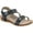 navy, variant on Aetrex Women's Jillian Braided Adjustable Quarter Strap Sandals for Women