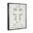 thumbnail image 3 of Stupell Industries This Is Us Botanical Cross Symbol Religious Painting Black Floater Framed Art Print Wall Art, 3 of 6