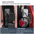 thumbnail image 3 of Pair of Door Off Mirrors Rectangular Quick Release Side View Mirror Compatible with Jeep 2018+ Wrangler JL & Gladiator JT Truck Textured Black, 3 of 8
