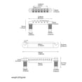 thumbnail image 4 of 12 String Saddle Bridge, Guitar Bridge and Tailpiece Metal Material Black  for LP Electric Guitars, 4 of 7