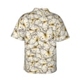 thumbnail image 4 of Xecao Different Butterflys print Hawaiian shirt - a stylish short-sleeve button-down for men, perfect for casual beach and tropical outings., 4 of 9