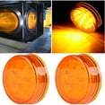thumbnail image 5 of CCIYU Car Marker Light Side Marker Light Universal&nbsp;2Pack Yellow 2.5" Round 13LED Side Marker Clearance Light Bulbs for Truck Bus Boat Trailer&nbsp;Indicator Light Side Marker Assembly, 5 of 5