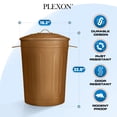 thumbnail image 4 of Plexon Round Trash Can 13 Gallon, Vintage Metal Outdoor Trash Can with Lid, Retro Farmhouse Garbage Container, Old School Modern Ash Bucket, Copper, 4 of 9