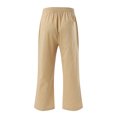 thumbnail image 4 of Mrrootc Men's Casual Pocket Elasticised Waist Drawstring Solid Color Cargo Calf-Length Pants, 4 of 4