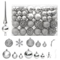 thumbnail image 1 of vidaXL 111 Piece Christmas Bauble Set Silver Polystyrene, 1 of 5