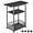 Black, variant on Side Table with Wheels, Narrow Side Table with 3-Layer Storage Shelves, Slim Nightstand, Metal Frame, for Small Spaces, Living Room, Bedroom, 23.6" D x 11.8" W x 25.2" H, Rustic Brown