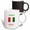 Multicolor, variant on 3drose, Image of City Name Naples Italy with Flag of Italy, 11oz Two-tone Green Mug