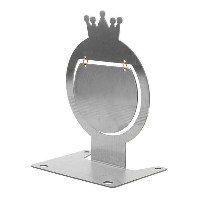 OULII Cible d'Entraînement Rotative Plaquée Métal Argenté avec Réinitialisation Automatique pour Pratique de Tir Intérieur Extérieur Précis