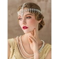 thumbnail image 2 of Diadema de los años 20, tocado del Gran Gatsby con diamantes de imitación, accesorios para el cabello estilo Flapper para fiesta de disfraces, 2 of 5
