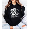 thumbnail image 5 of Sorry I Can't It Is Football Season Hoodie Women Checkered Helmet, Black Hoodie, M, 5 of 8