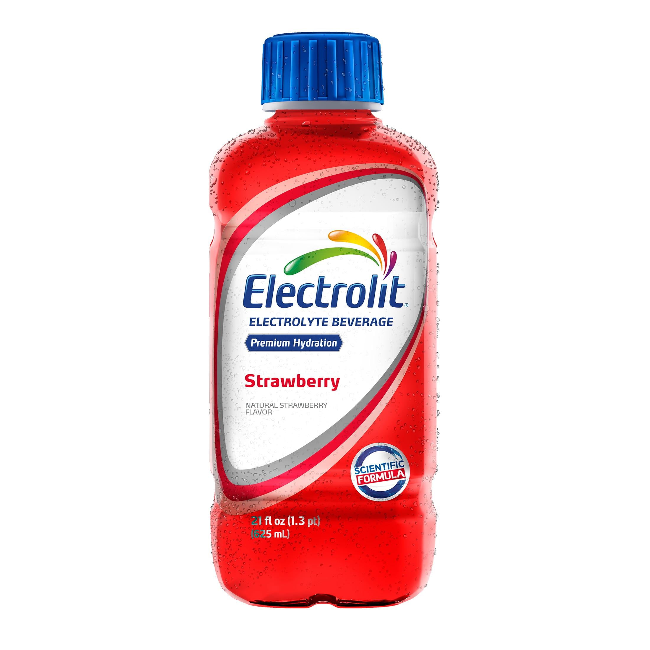 Electrolit Electrolyte Drink, Strawberry, 21.0 oz Bottle