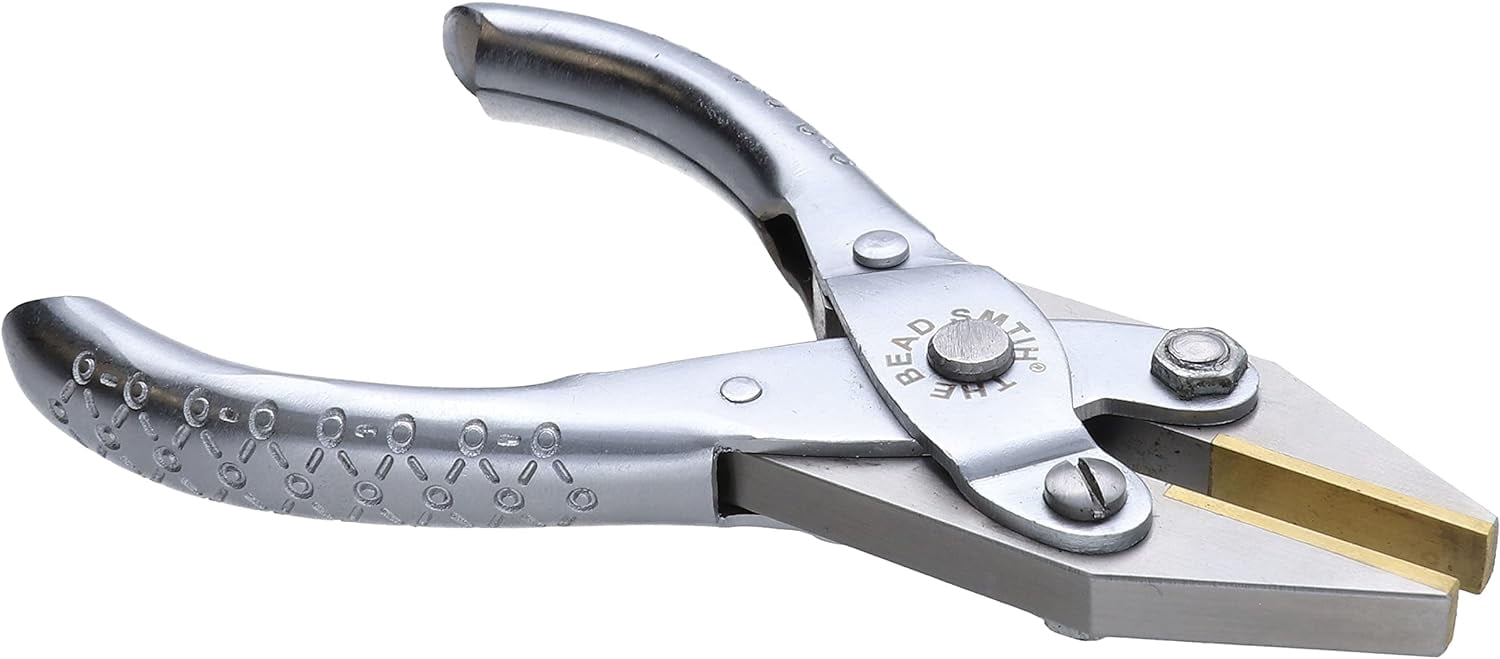 The Beadsmith Flat Nose Parallel Pliers - 4.92 inches (125mm), Steel Tool for Jewelry Making, No Spring