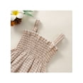thumbnail image 5 of Elippeo Baby Girls 2Pcs Summer Outfits 3 6 12 18 Months Sleeveless Frill Smocked Strap Romper with Headband Set, 5 of 9