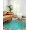thumbnail image 4 of EORC Green Traditional Oriental Overdyed Area Rug, 4 of 10