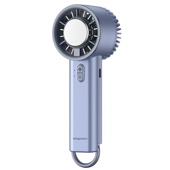Handheld Turbine Fan Semiconductor Cooling Pad Portable Neck Face Fan Rechargeable Type C Mini Desk Fan Personal Air