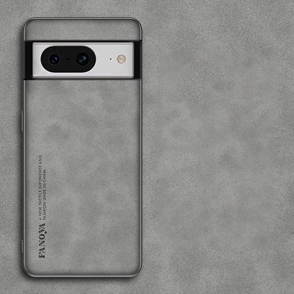 Allytech Google Pixel 7A Case, Ultra Slim Lightweight Luxury PU Leather Skin-Friendly Case, Shockproof Dustproof Anti-Fingerprint Screen Lens Protection Cover for Google Pixel 7A - Gray