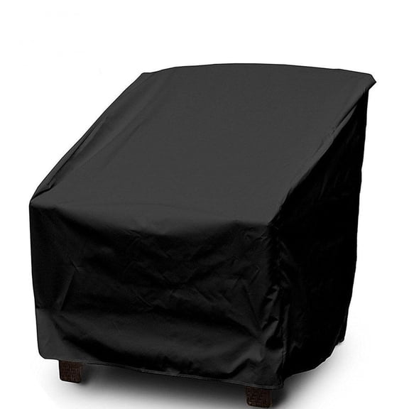 FOMIYES Black Patio Table Cover, Portable Tear-Resistant Outdoor Furniture Protector, Weatherproof and