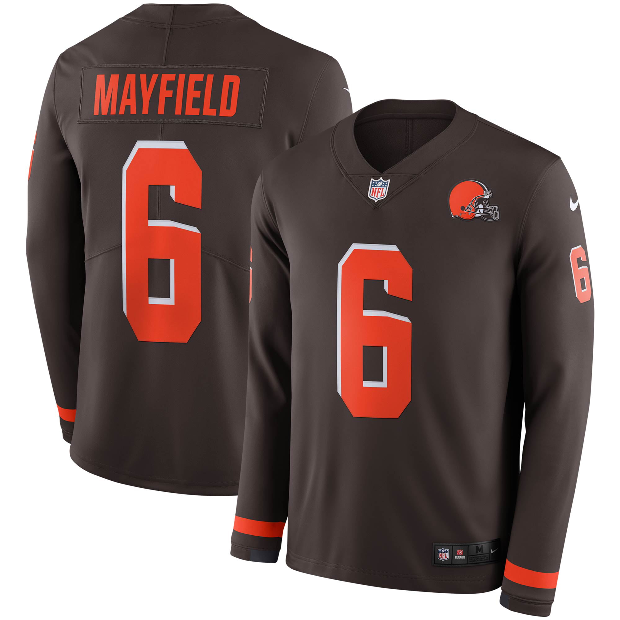 Baker Mayfield Cleveland Browns Nike Therma Long Sleeve Player Jersey - Brown - Walmart.com