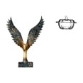 thumbnail image 1 of Estatua de la casa,Estatua de ala hecha a mano,artesanía de resina para cafetería,Plato de dulces,Plato de dulces de vidrio con tapa Tarro de dulces decorativo,Para el buffet de dulces,la, 1 of 8