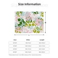 thumbnail image 4 of YFYANG Lightweight Warm Flannel Blanket, Pastel Watercolor Floral Doodle Throw Blanket for Bed, Sofa, Travel, Camping, 40"x30", 4 of 7