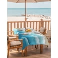 thumbnail image 2 of Outdoor Tablecloth with Umbrella Hole for Patio/Picnic/Party/Camping, Blue Ombre Beach Waterproof Table Cloth Rectangle Table Cover Washable, Ocean Coastal Gradient Waves Summer (60"x 102"), 2 of 8