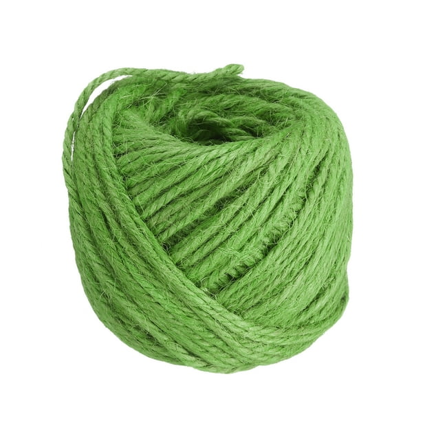 Cuerda de yute natural Uxcell de 50 metros, cuerda de yute de 3 mm, cuerda de yute para manualidades, envoltura de regalos, decoración, embalaje, jardinería, soporte para plantas, verde claro