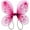Fuchsia, variant on Organza Butterfly Fairy Wings w/ Rhinestone Glitters (Red, 22" x 15")