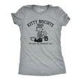 thumbnail image 1 of Womens Kitty Biscuits T Shirt Funny Cute Baking Kitten Tee for Ladies (Light Heather Grey - BISCUITS) - M, 1 of 3