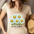 thumbnail image 4 of Christian Daisy Graphic T-Shirt Rejoice Always Bible Verse, Natural, Size 3XL, 4 of 6