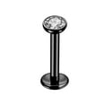 thumbnail image 1 of WFDC Stainless Steel Lip Rings Nose Studs,Piercing Internally Threaded,Stainless Steel Labret Monroe Lip Ring Studs,Lip Rings Studs Helix Cartilage Tragus Stud Piercing Jewelry,BLACK, 1 of 5