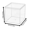 thumbnail image 2 of dgysar 4x4x4in Clear Acrylic Square Box Transparent Display Packaging Case with Cover for Jewelry Candy Craft C 6cm*6cm, 2 of 5