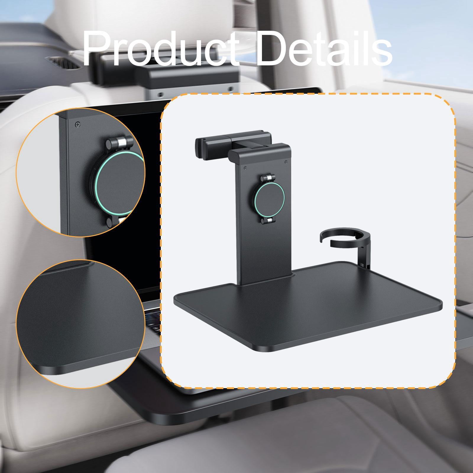 Car Back Seat Tray Table Auto Backseat Food Trays Desk with Cup Holder Sturdy Aluminum Alloy for Drivers and Passengers
