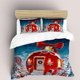 thumbnail image 1 of 3D Navidad Casa Roja Funda de edredón Set Ropa de cama Set Funda nórdica Fundas de almohada 39, 1 of 5